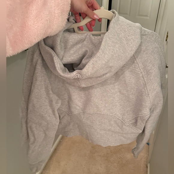 Scuba Oversized Half-Zip Hoodie - size M/L - Heathered Core Ultra Light Grey - Picture 2 of 4